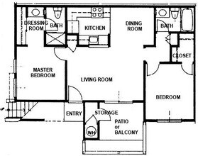 2x2 136 floor plan